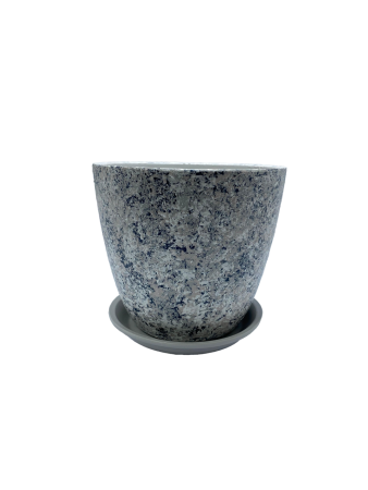 Горшок бутон  яшма серый 15см